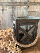 Load image into Gallery viewer, ~~~ RE-STOCKED ~~~ Walnut and Rope Vintage Lantern Electric Melt Warmer