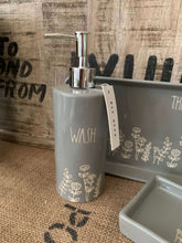 Load image into Gallery viewer, Rae Dunn Ceramic Bathroom Organisers- Grey floral