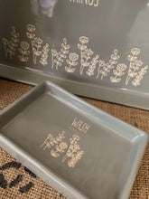 Load image into Gallery viewer, Rae Dunn Ceramic Bathroom Organisers- Grey floral