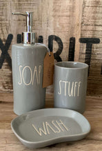 Load image into Gallery viewer, Rae Dunn Ceramic Bathroom Organisers- Grey