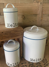 Load image into Gallery viewer, Enamel Tin with "Melts" Decal