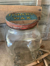 Load image into Gallery viewer, Large Vintage Fisher's Wax Jar