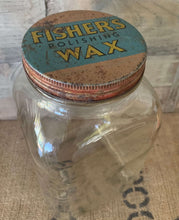 Load image into Gallery viewer, Large Vintage Fisher's Wax Jar