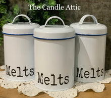 Load image into Gallery viewer, Enamel Tin with "Melts" Decal