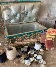 Load image into Gallery viewer, Vintage Sewing Basket with Contents
