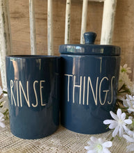 Load image into Gallery viewer, Rae Dunn Ceramic Bathroom Organisers-Navy