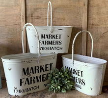 Load image into Gallery viewer, Farmers Market Metal Baskets