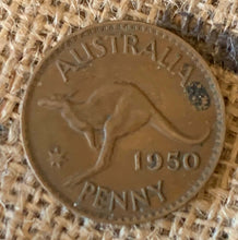 Load image into Gallery viewer, Old Pennies, Brass Tray and Leather Coin Pouch