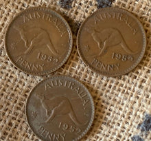 Load image into Gallery viewer, Old Pennies, Brass Tray and Leather Coin Pouch