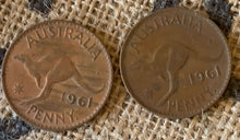 Load image into Gallery viewer, Old Pennies, Brass Tray and Leather Coin Pouch