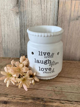 Load image into Gallery viewer, &quot;Live Well, Laugh Often, Love Much&quot;  Pluggable Melt Warmer
