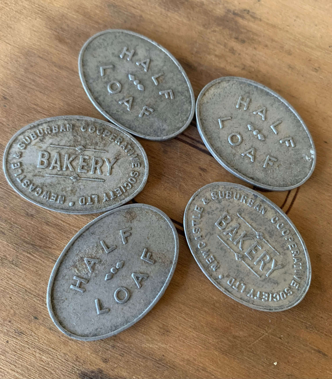 Newcastle & District Co-operative Limited Bakery Half Loaf Token c1910-1936