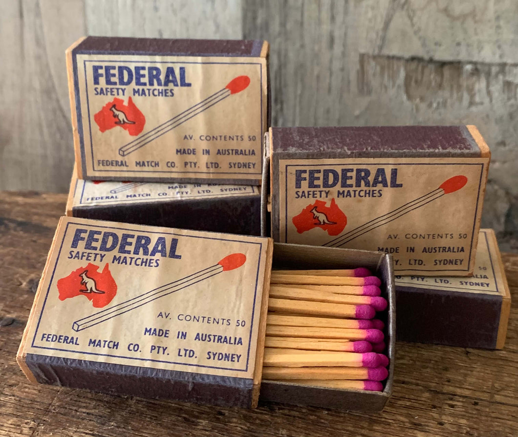 Vintage Federal Safety Matchboxes - Full