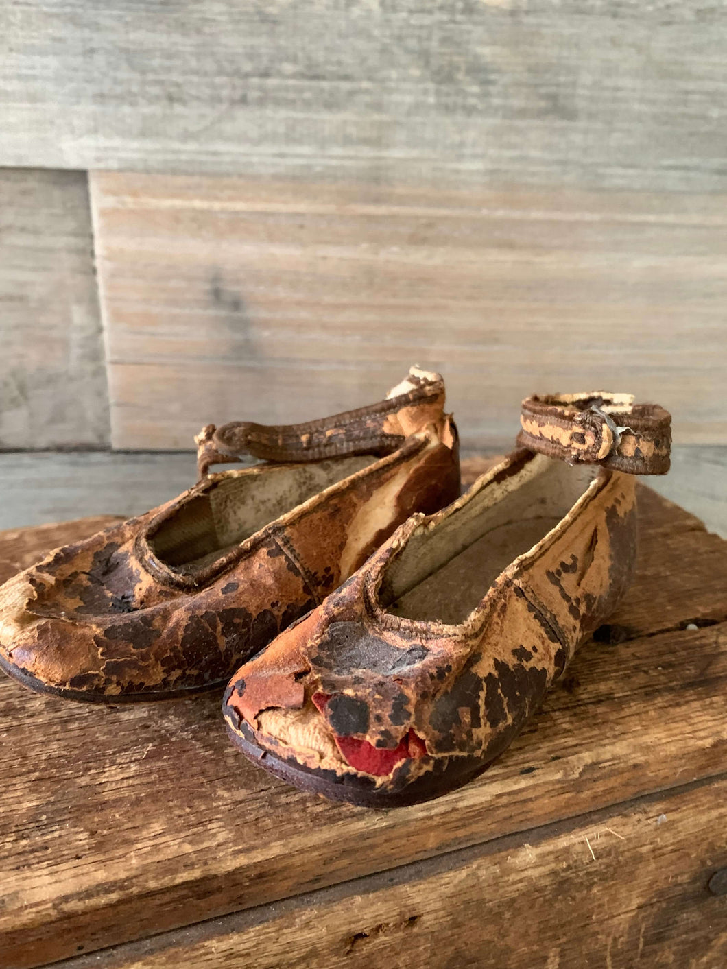 Beautiful Old Leather Baby Shoes
