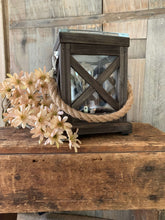 Load image into Gallery viewer, ~~~ RE-STOCKED ~~~ Walnut and Rope Vintage Lantern Electric Melt Warmer
