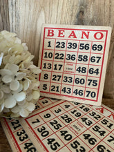 Load image into Gallery viewer, Fabulous old American &quot;BEANO&quot; Bingo Cards
