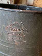 Load image into Gallery viewer, Old Kande Flour Sifter with Blue handle c.1920
