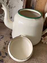 Load image into Gallery viewer, Cream and Green Teapot
