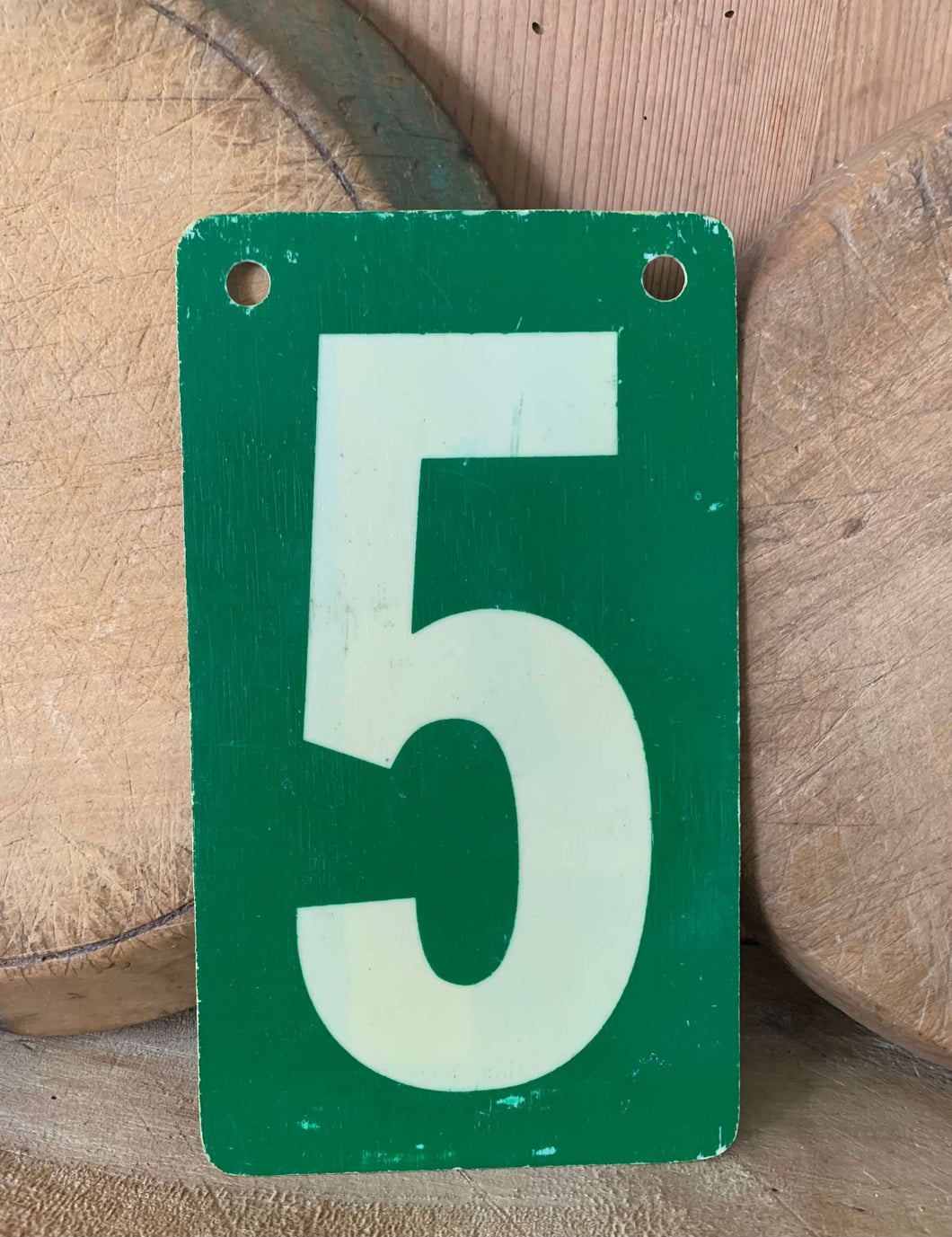 Vintage Green Numbers - (double sided)