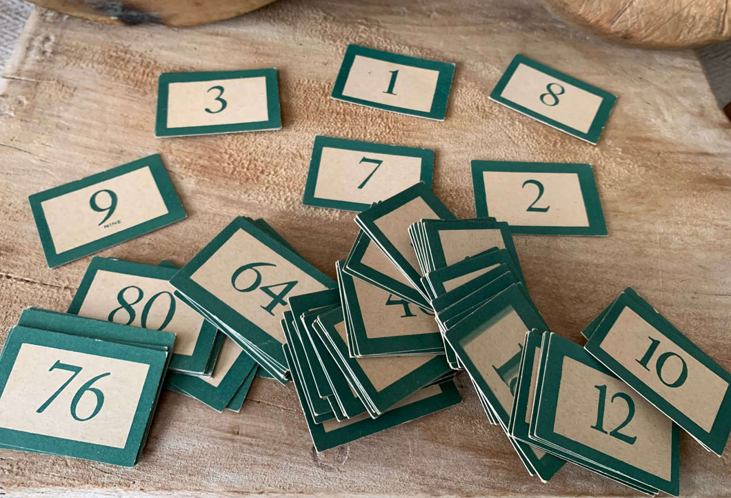 Vintage Number Cards (BUY 3 or more and get them for $2ea)