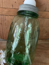 Load image into Gallery viewer, Foaming Soap Dispenser- Mason Jar inspired/ Green Glass
