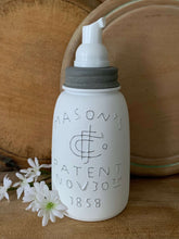 Load image into Gallery viewer, Foaming Soap Dispenser- Mason Jar inspired/ White Painted
