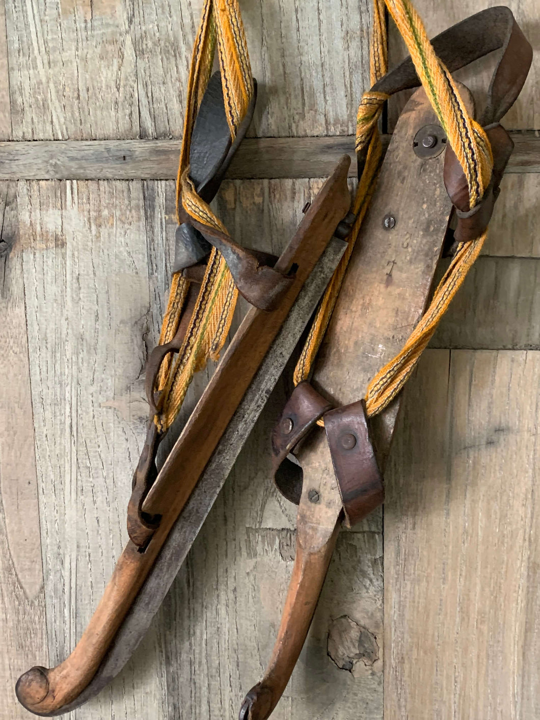 Antique Timber Ice Skates