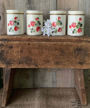 Load image into Gallery viewer, Set of 4 Vintage Tins with Strawberries
