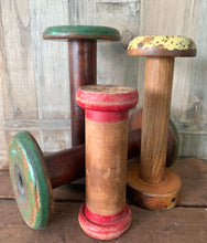 Load image into Gallery viewer, Antique Industrial Bobbins
