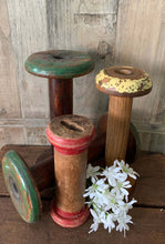 Load image into Gallery viewer, Antique Industrial Bobbins
