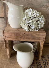 Load image into Gallery viewer, Cream Enamel Farmhouse Jug/Pitcher
