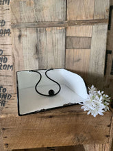 Load image into Gallery viewer, Farmhouse White Enamel Serviette Holder
