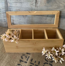 Load image into Gallery viewer, Timber Tea Caddy Box
