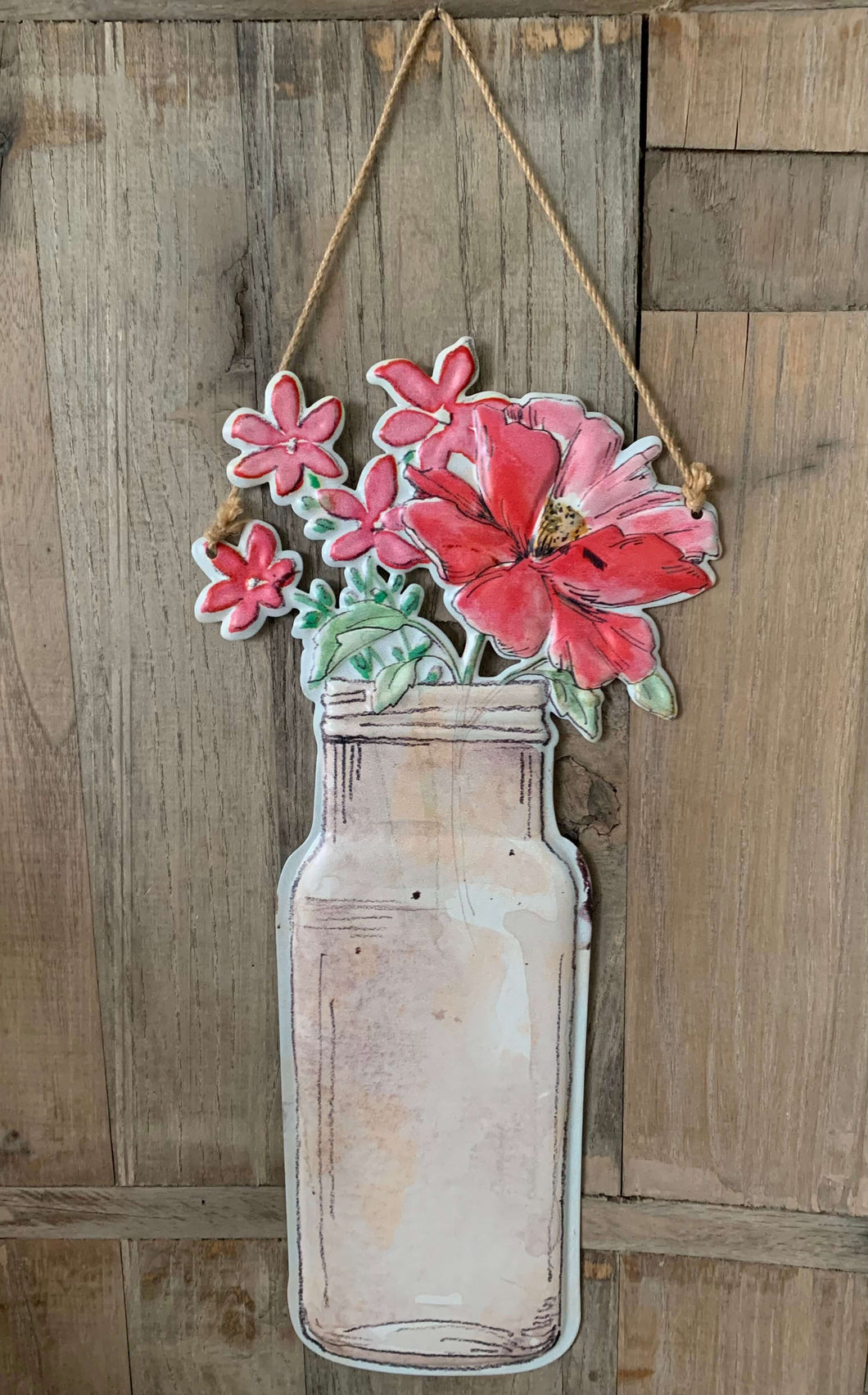 Enamel Mason Jar Wall Decor