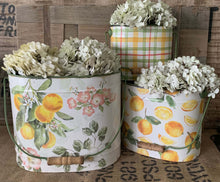 Load image into Gallery viewer, Oval Buckets - Lemon Themed
