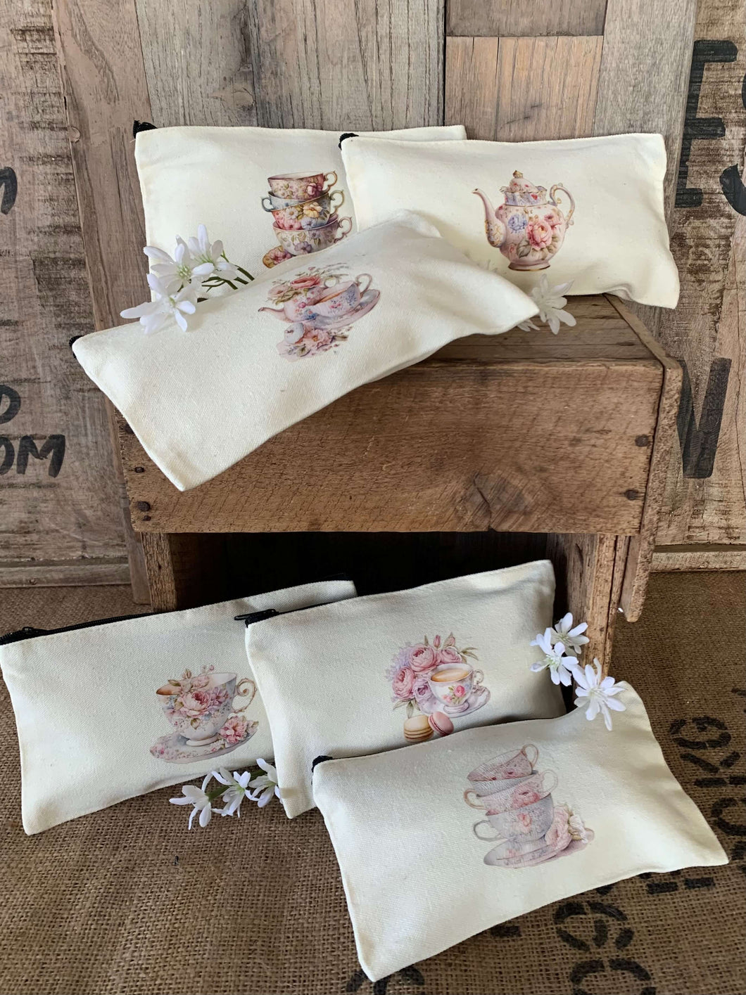 Multipurpose Zippered Bags- Vintage China