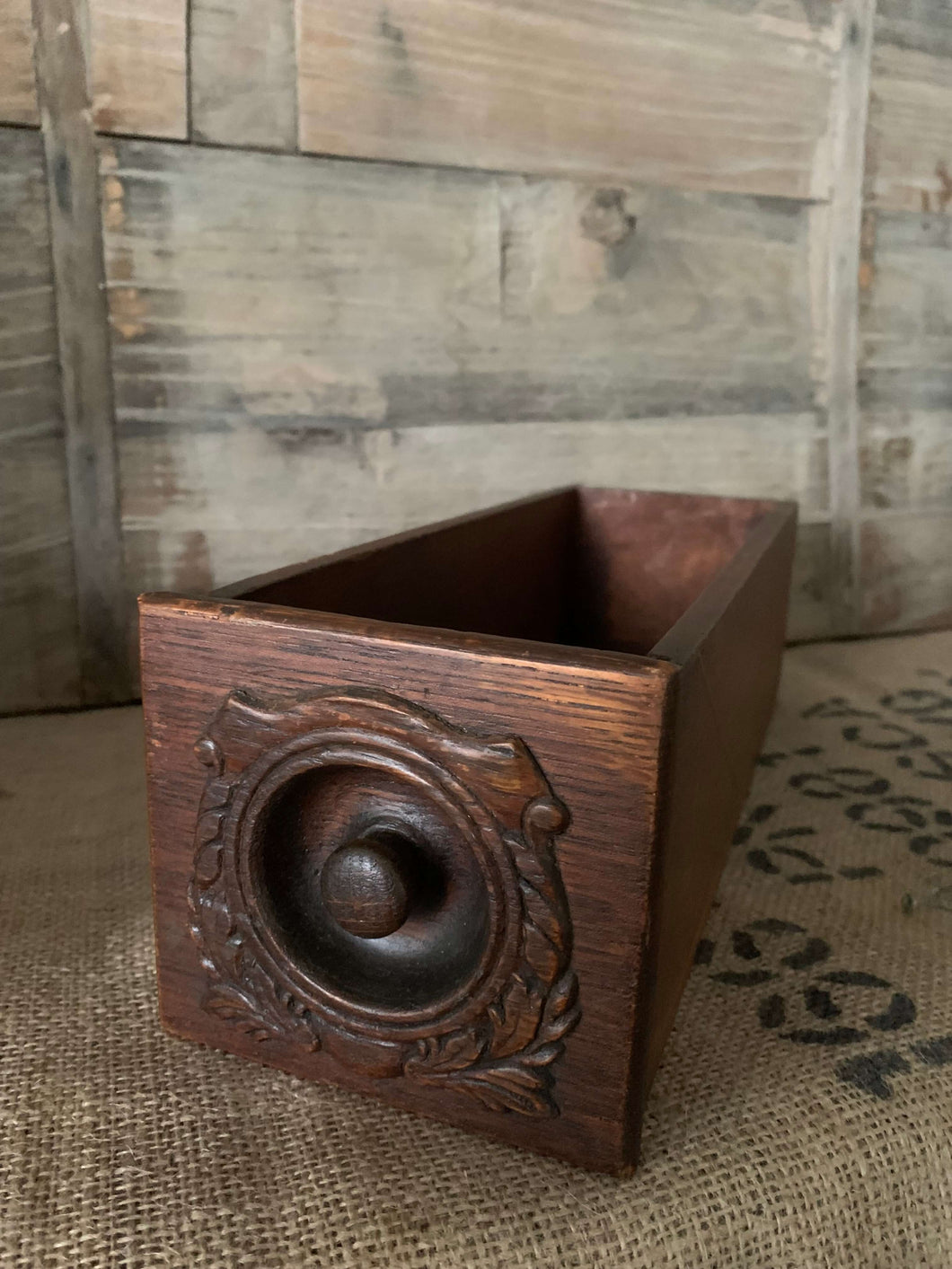 Vintage Timber Sewing Machine Drawer