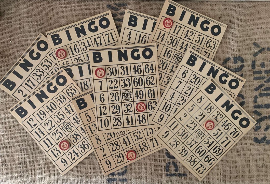 Vintage Bingo Cards