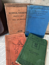 Load image into Gallery viewer, Old Leather Satchel and School Books
