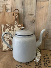 Load image into Gallery viewer, Extra Large Vintage Grey Speckled Enamel Teapot
