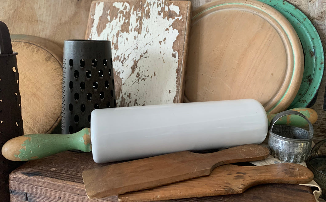 Ceramic Rolling Pin - Green Handles