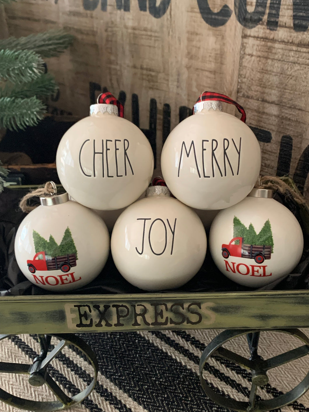 Ceramic Farmhouse Baubles