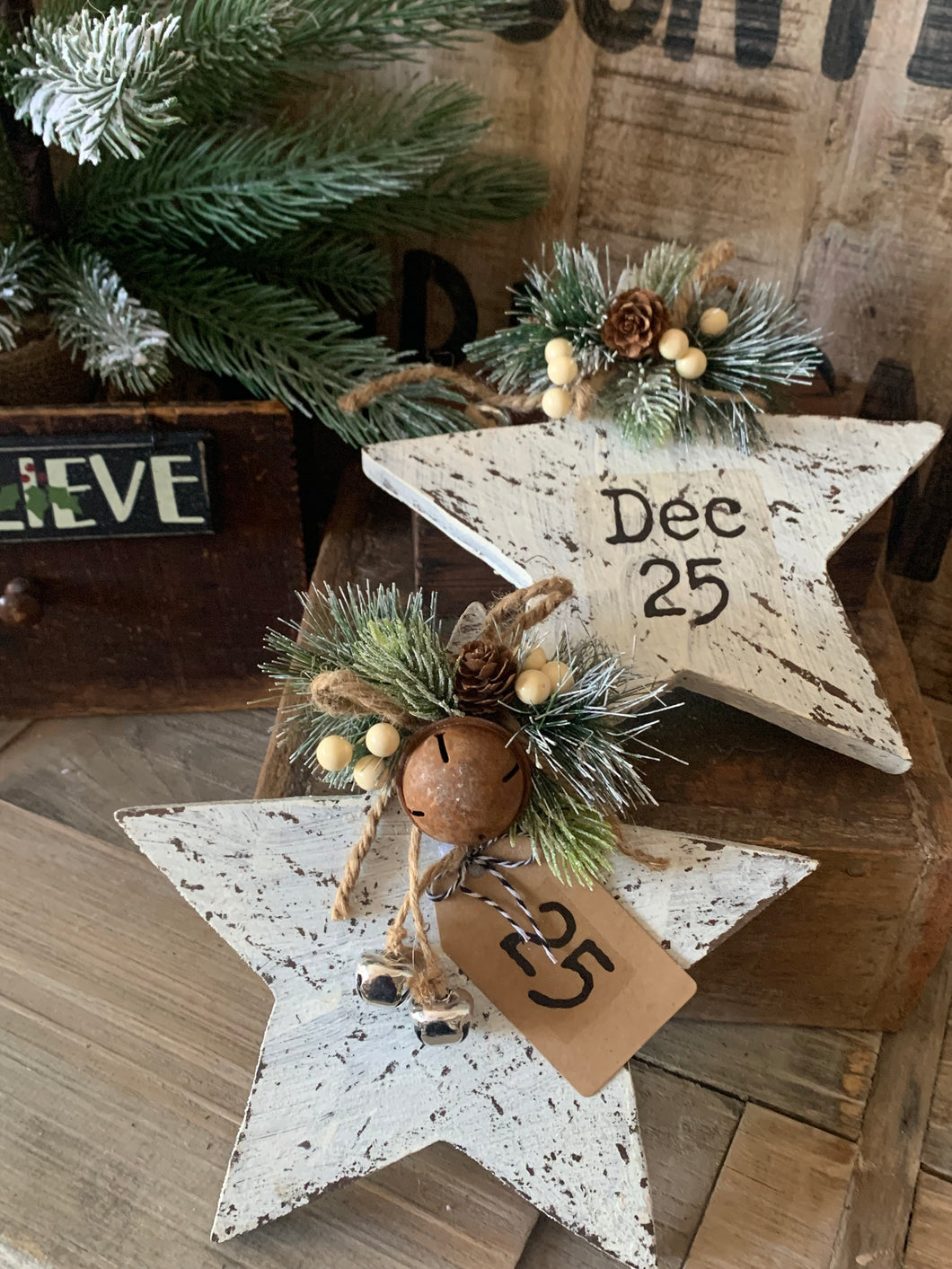 Rustic Timber Christmas Stars