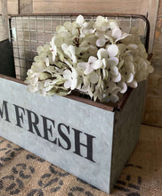 Load image into Gallery viewer, Galvanised &quot;Farm Fresh&quot; Wall Caddy
