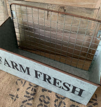 Load image into Gallery viewer, Galvanised &quot;Farm Fresh&quot; Wall Caddy

