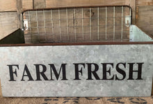 Load image into Gallery viewer, Galvanised &quot;Farm Fresh&quot; Wall Caddy
