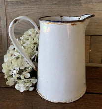 Load image into Gallery viewer, Farmhouse White Enamel Jug
