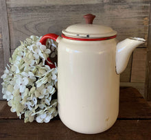 Load image into Gallery viewer, Vintage Enamel Red &amp; Cream Electric Jug
