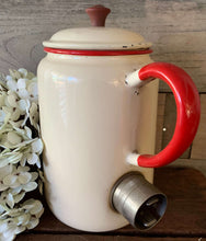 Load image into Gallery viewer, Vintage Enamel Red &amp; Cream Electric Jug
