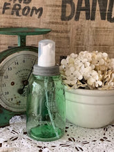 Load image into Gallery viewer, Foaming Soap Dispenser- Mason Jar inspired/ Green Glass
